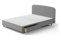 Silentnight Studio Double 2Drw Curved Bed Frame -Slate Grey.